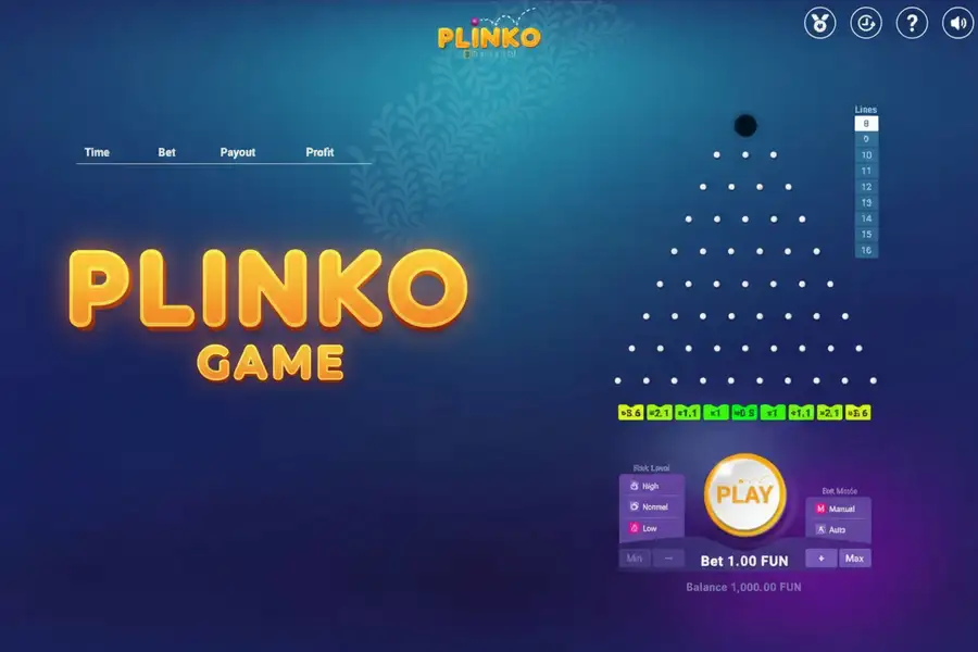 Plinko game